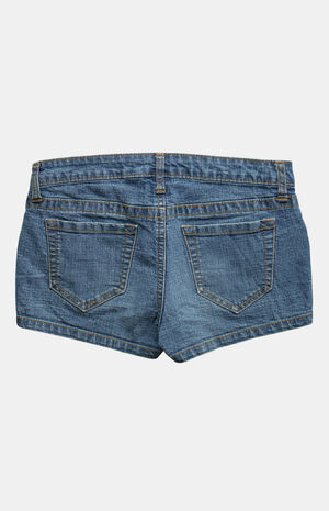 2000s Dark Indigo Y2K Low Rise Micro Jean Shorts image number 2