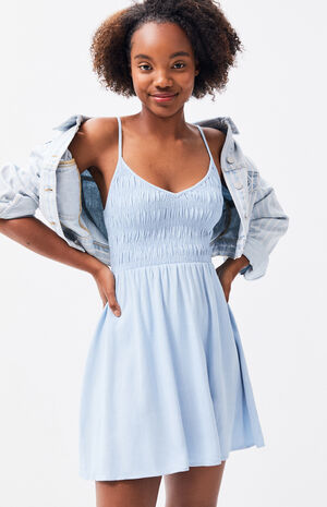 Smocked Mini Dress image number 1