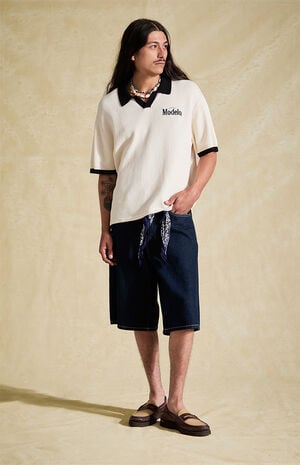 Relaxed Knit Logo Polo Shirt image number 6