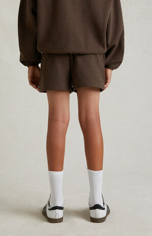 Essentials Heather Wood Sweat Shorts image number 6