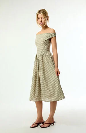 Crime Gingham Midi Dress image number 1