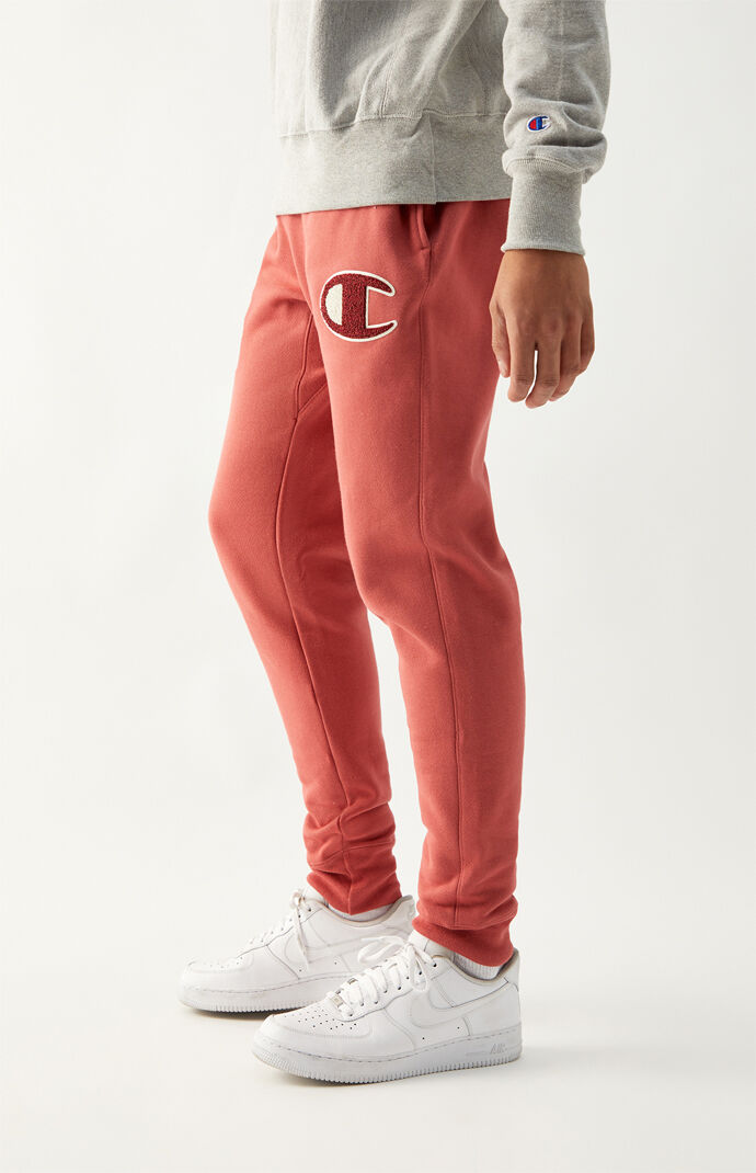 Reverse Weave C Applique Fleece Jogger Pants