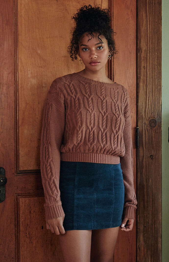 Cable Stitch Dolman Sweater