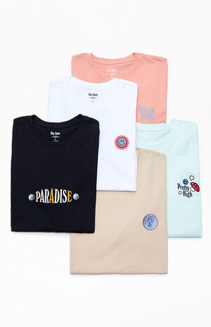 5 Pack Embroidered T-Shirts image number 2