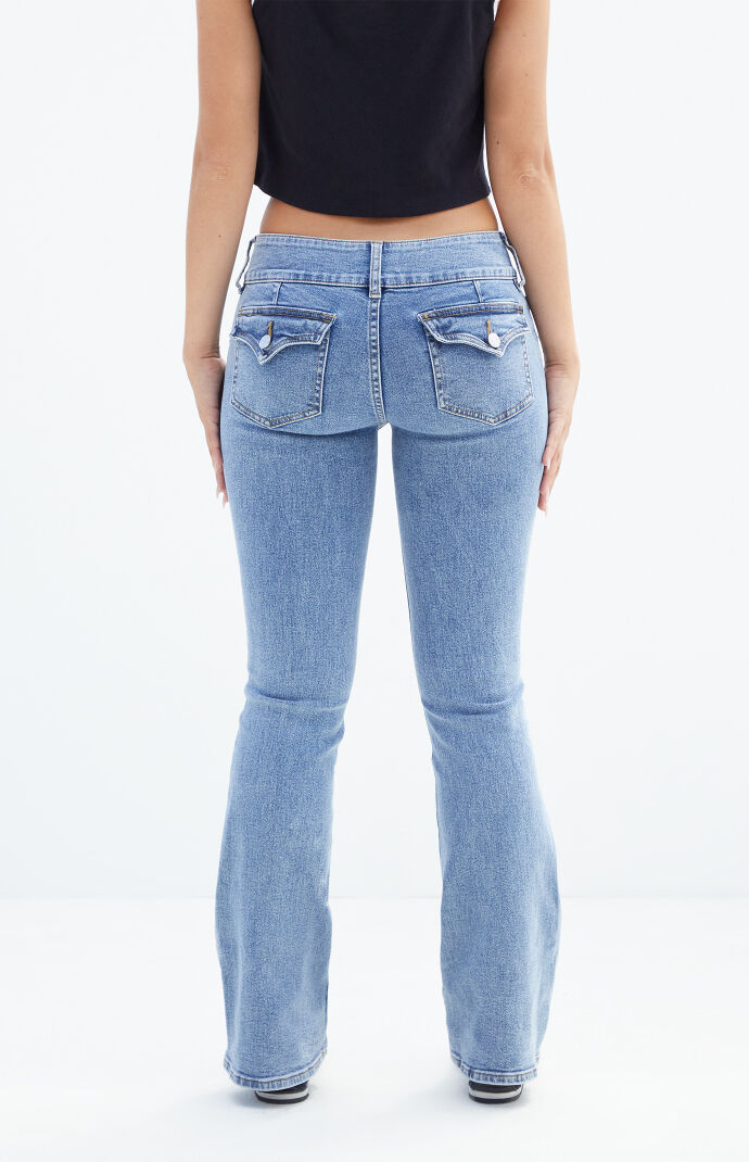 PacSun Stretch Dark Indigo Low Rise Bootcut Jeans PacSun