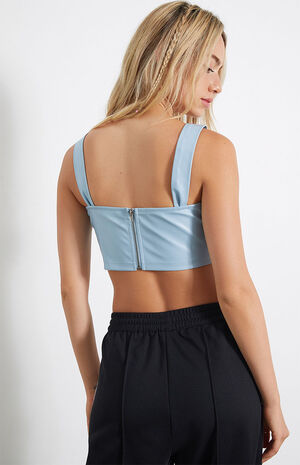 Faux Leather Corset Top image number 3