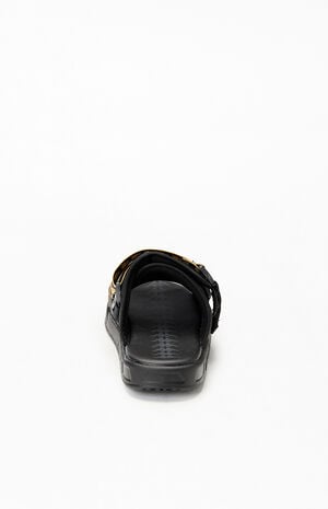 Black & Gold 222 Banda Mitel 1 Slide Sandals image number 3