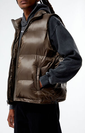 Brown Puffer Vest image number 2