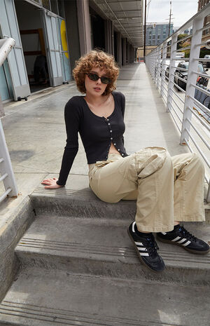 Black Zelly Long Sleeve Top image number 3