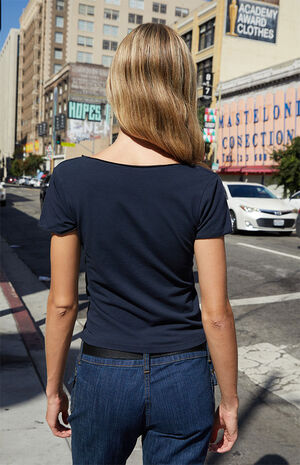 Navy Gina Cinched Top image number 3