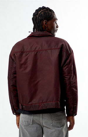 Washed Red Nylon Jacket image number 4
