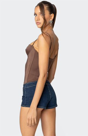 Laurel Shiny Cupped Bodysuit image number 4