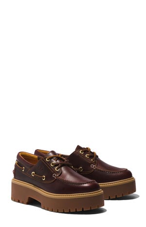 Women's Rootbeer Stone Street Boat Shoes image number 4