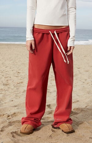 John Galt Red Anastasia Tie Baggy Sweatpants | PacSun