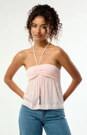Gracie Smocked Babydoll Tube Top image number 3