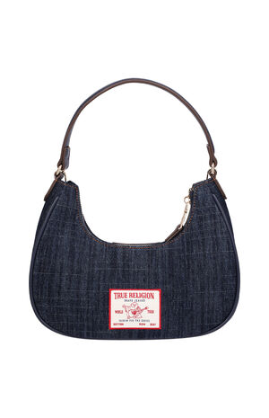 Studded Dark Denim Shoulder Bag image number 4