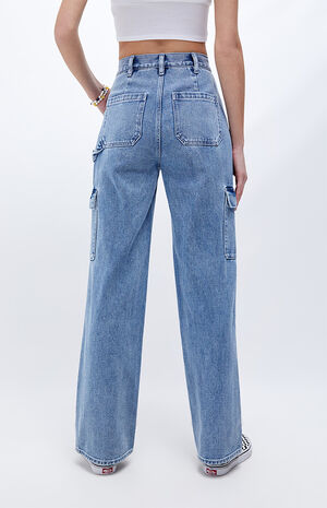 Cargo Ultra High Waisted Fitted Flare Pants image number 3