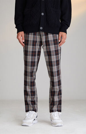 Brown Plaid Menswear Pants image number 1