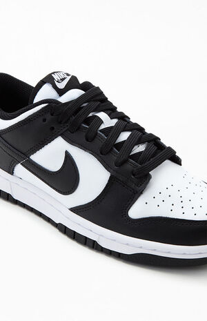women dunk low black and white