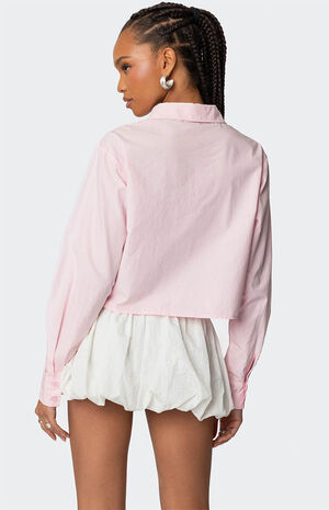 Melrose Tie Front Collared Top image number 4