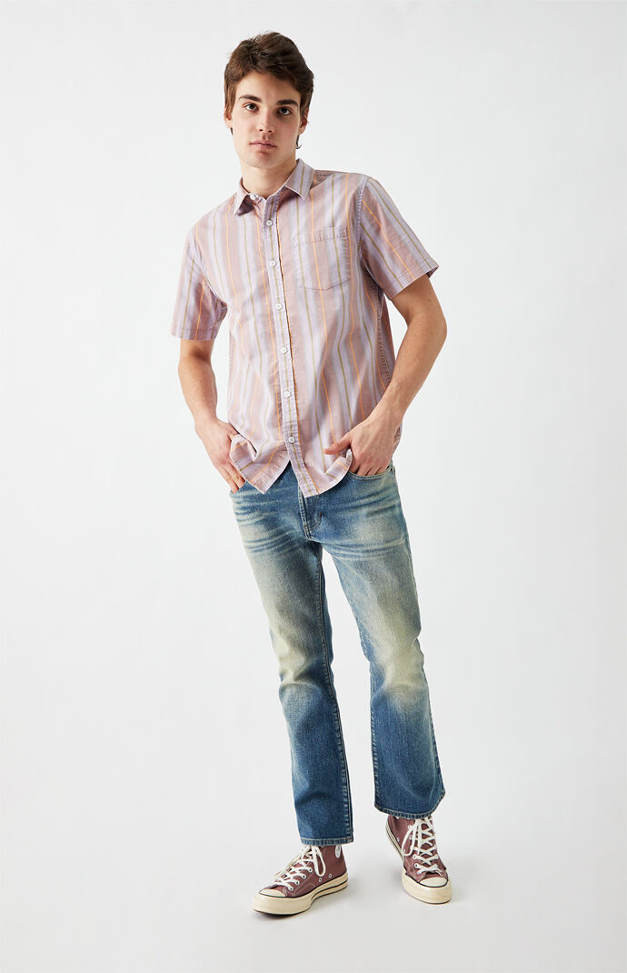 Striped Roian Short Sleeve Button Up Shirt