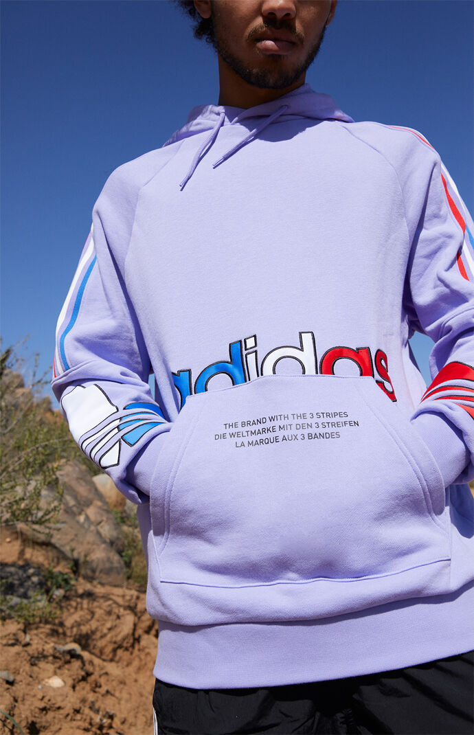 Purple Tricolor Hoodie