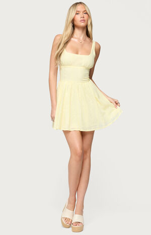 Reina Embroidered Cotton Mini Dress image number 4