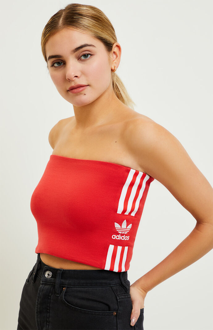 red and white adidas outfit
