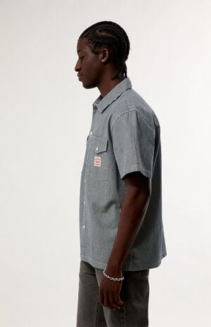 Striped Worker Short Sleeve Shirt image number 2