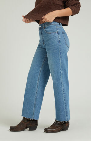 Nora Stretch Dark Indigo Cropped Wide Leg Jeans image number 2