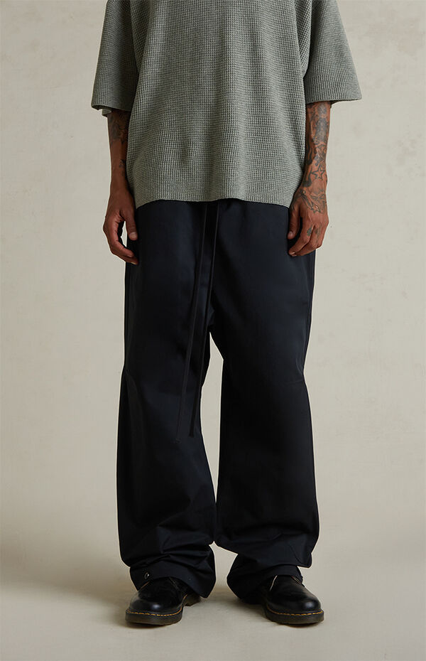 Fear of God ESSENTIALS Jet Black Poly Twill Work Pants