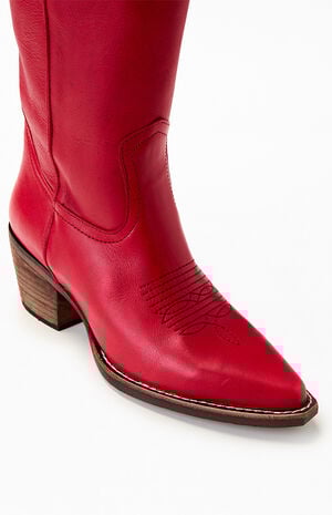 Women's Albany Leather Cowboy Boots image number 7