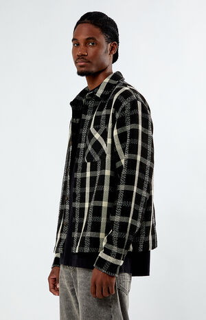 Cropped Plaid Flannel Shirt image number 3