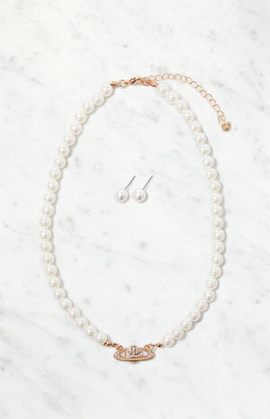 Alien Pearl Choker & Earring Pack image number 1