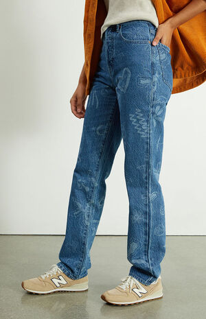 Eco Mixed Graphic Print&nbsp;Dad Jeans image number 5