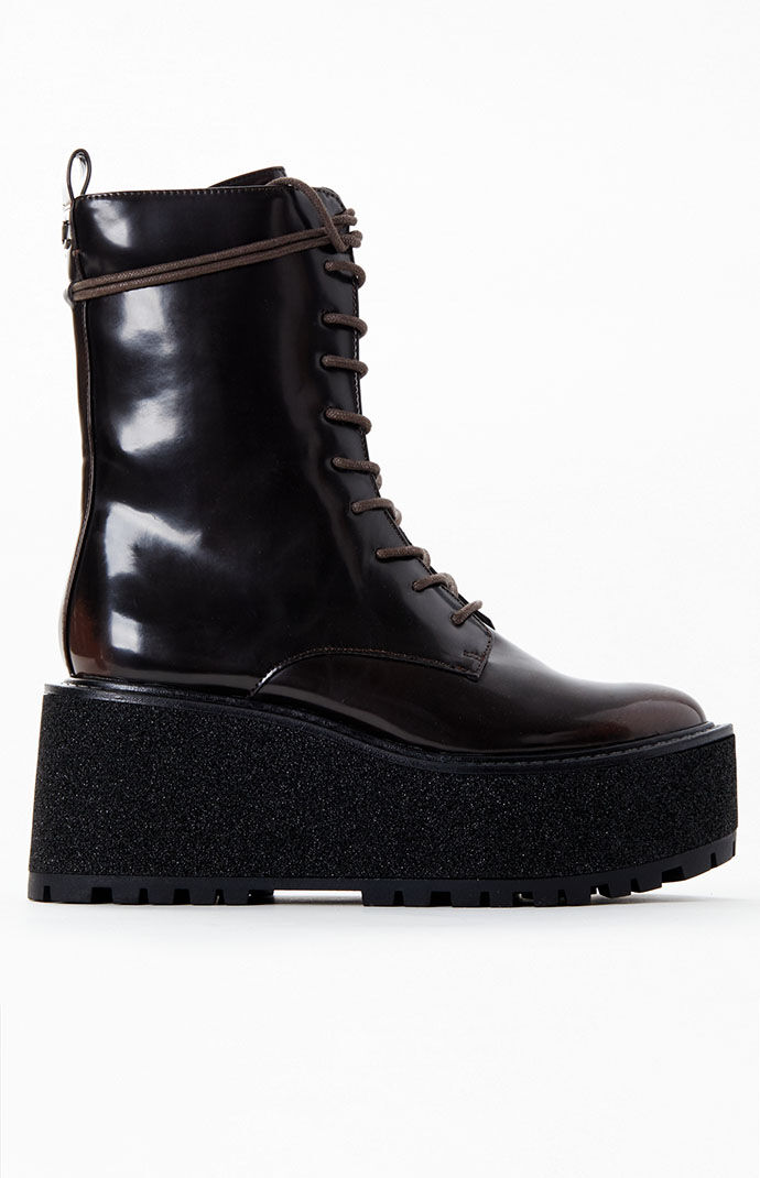 CIRCUS NY Women s Brown Slater Platform Combat Boots PacSun