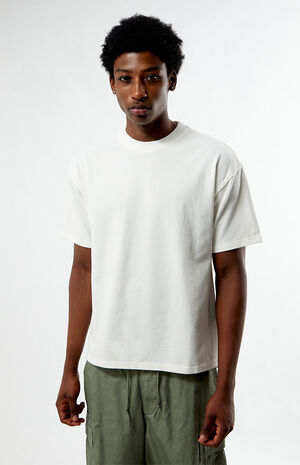 Cream Textured T-Shirt image number 1