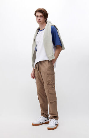 Brown Zip Off Nylon Pants image number 4