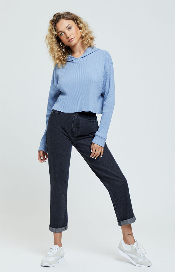 Washed Black Mom Jeans