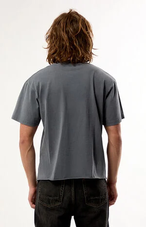 Vintage Blue Premium Cropped T-Shirt image number 4