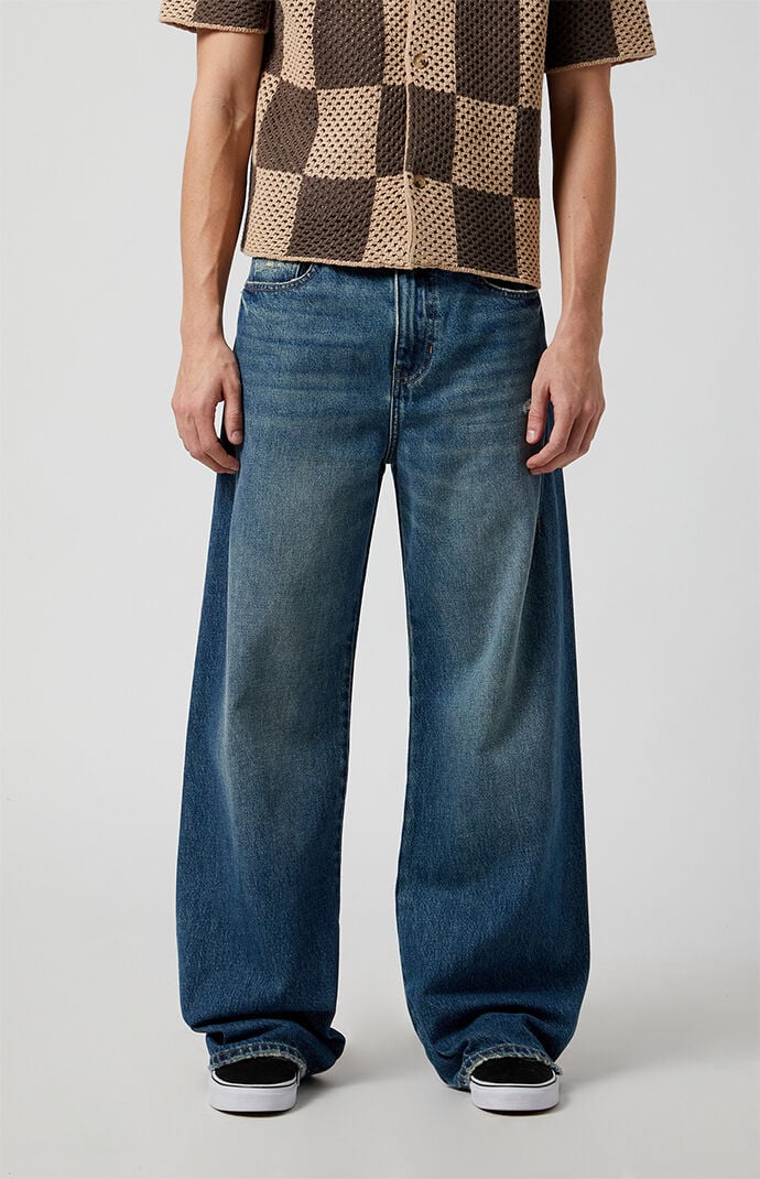 Image: Medium Indigo Extreme Baggy Jeans
