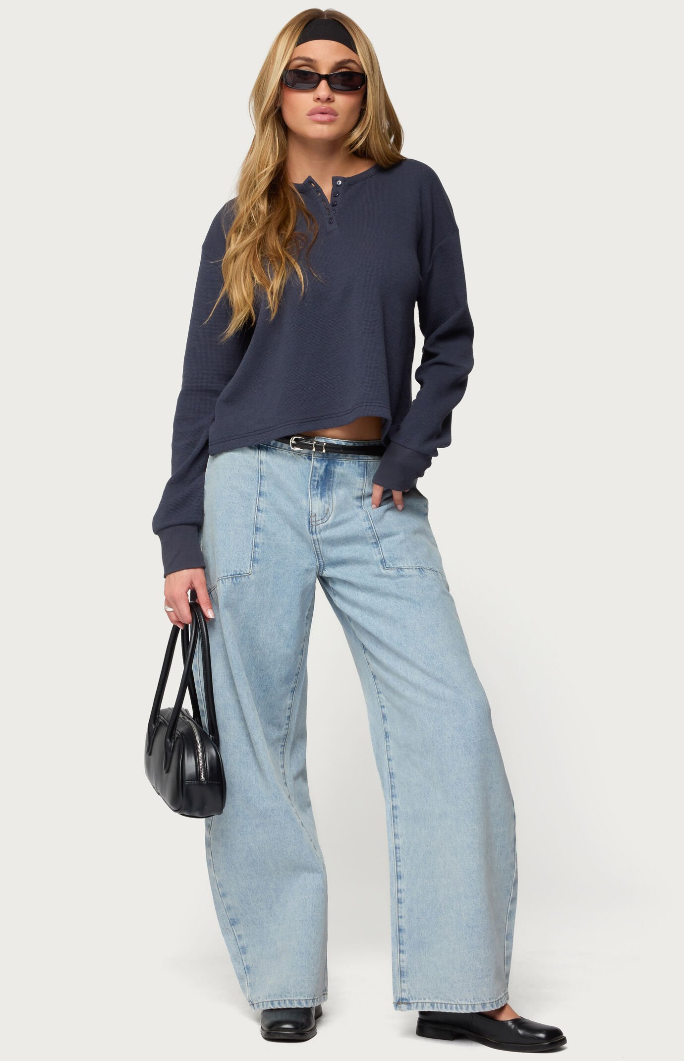 Edikted Jolie Low Rise Barrel Jeans