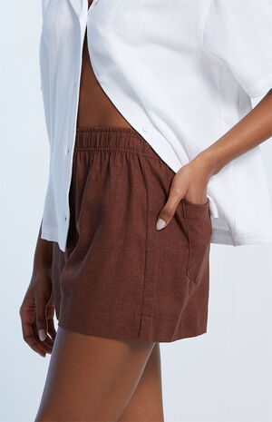 Pull-On Linen Shorts image number 2