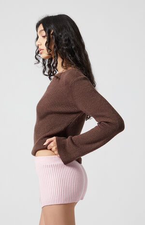 Argyle Knit Micro Shorts image number 4