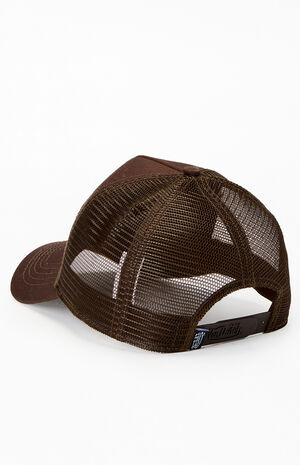Brown Staple Trucker Hat image number 3