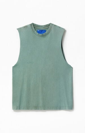 Seafoam Vintage Wash Cut Off Muscle T-Shirt