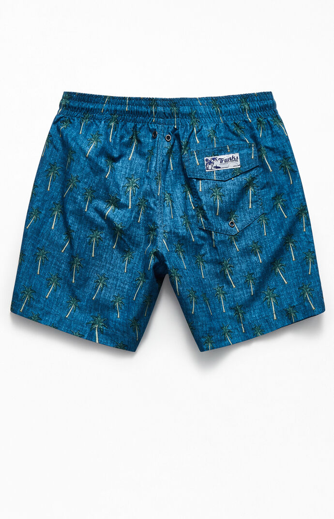 Chambray Palms 16" Swim Trunks