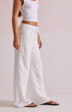 Bow Embroidered Lounge Pants image number 3