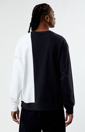 Button-Down V-Neck Color-Blocked Sweatshirt