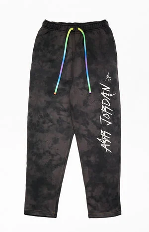 Black J Balvin Tie Dye Sweatpants image number 1